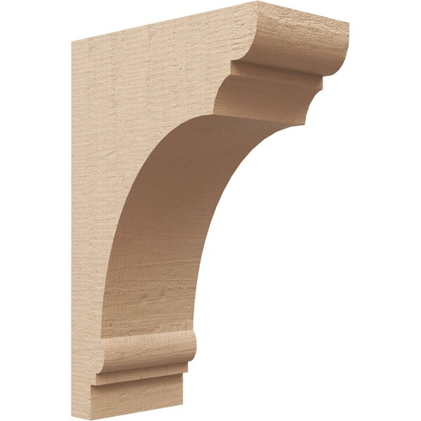 Ekena Millwork 5"W x 10"D x 15"H Classic Hughes Rough Cedar Woodgrain TimberThane Corbel, Primed Tan CORUR05X10X15HUGRCPR - main